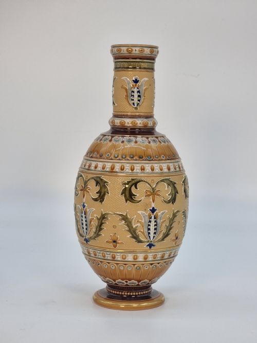 A PAIR OF GERMAN METTLACH POTTERY VASES CIRCA 1890 - ADDITIONAL PHOTO 15