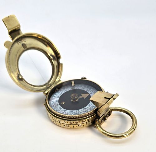 Brass Compass with Engraved Dial English Circa 1914