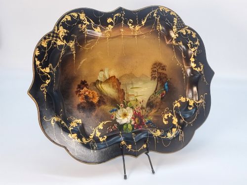 PAPIER MCH TRAY ENGLISH CIRCA 1840 - ADDITIONAL PHOTO 1