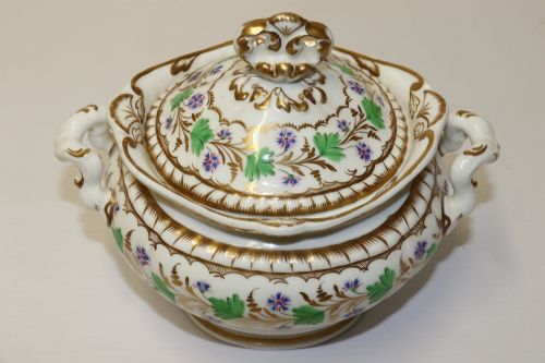 SPODE FELSPAR PORCELAIN SUCRIER WITH THE ANGOULEME PATTERN CIRCA 1830 - ADDITIONAL PHOTO 9
