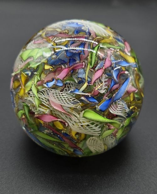 MURANO SCRAMBLED GLASS PAPERWEIGHT C 1930