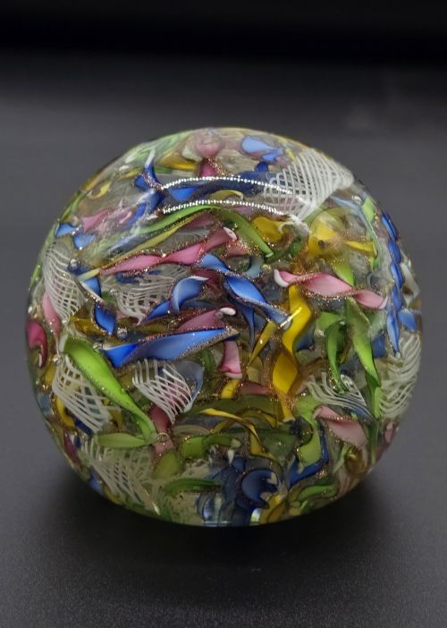MURANO SCRAMBLED GLASS PAPERWEIGHT C 1930 - ADDITIONAL PHOTO 1