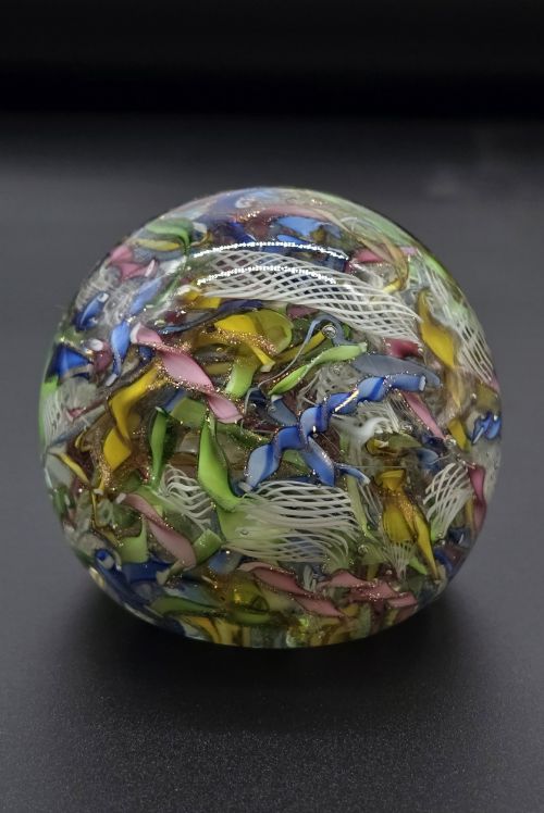 MURANO SCRAMBLED GLASS PAPERWEIGHT C 1930 - ADDITIONAL PHOTO 2