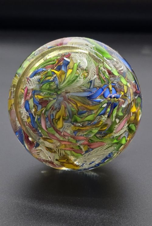 MURANO SCRAMBLED GLASS PAPERWEIGHT C 1930 - ADDITIONAL PHOTO 3