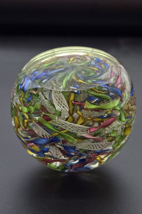 MURANO SCRAMBLED GLASS PAPERWEIGHT C 1930 - ADDITIONAL PHOTO 4