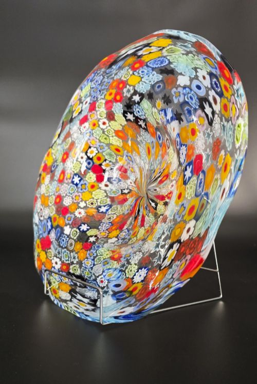 A LARGE MURANO MILLEFIORI GLASS BOWL C1930 - ADDITIONAL PHOTO 2
