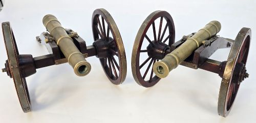 A PAIR OF MODEL FRENCH 18TH CENTURY CANNONS C 1920 - ADDITIONAL PHOTO 2