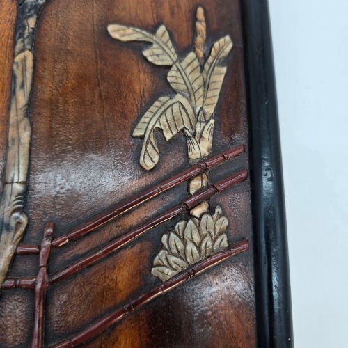 A 19TH C CHINESE CARVED STONE FRAMED PICTURE - ADDITIONAL PHOTO 7