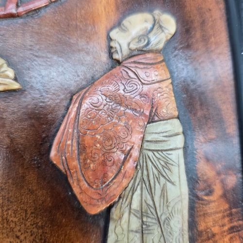 A 19TH C CHINESE CARVED STONE FRAMED PICTURE - ADDITIONAL PHOTO 10