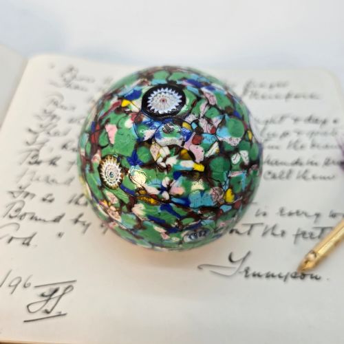 A RARE MURANO DATED GLASS PAPERWEIGHT - ADDITIONAL PHOTO 2