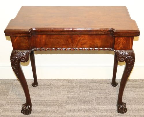 18TH CENTURY IRISH MAHOGANY CONCERTINA ACTION CARD TABLE CIRCA 1750 - ADDITIONAL PHOTO 12