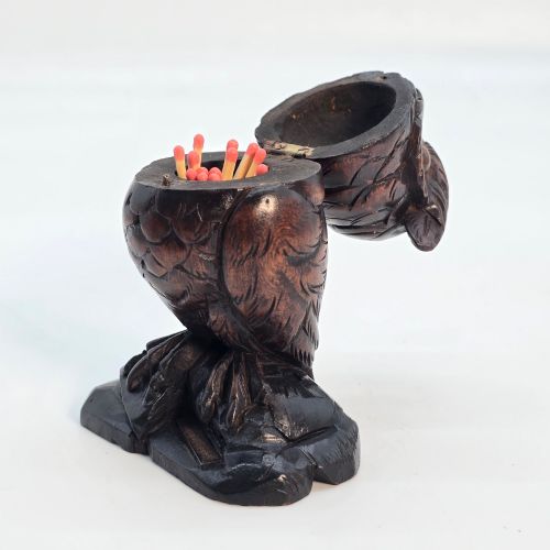 A RARE SWISSBLACK FOREST OWL MATCH HOLDER - ADDITIONAL PHOTO 6