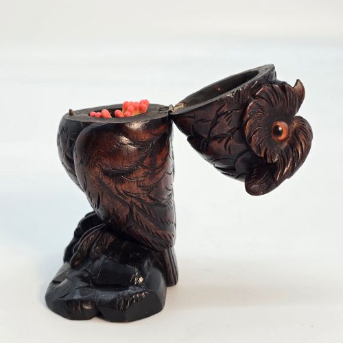 A RARE SWISSBLACK FOREST OWL MATCH HOLDER - ADDITIONAL PHOTO 9