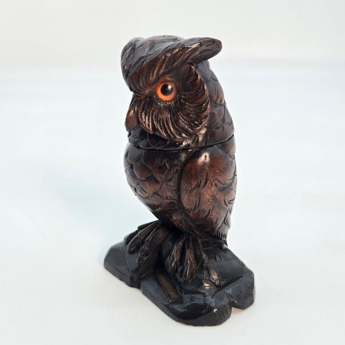 A RARE SWISSBLACK FOREST OWL MATCH HOLDER - ADDITIONAL PHOTO 12