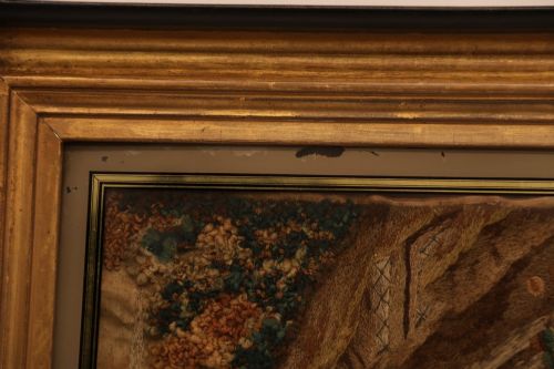 19TH C NEEDLEWORK AND HAND PAINTED SILK PICTURE ENGLISH CIRCA 1830 - ADDITIONAL PHOTO 13