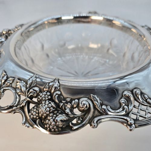 TIFFANY CO STERLING SILVER CRYSTAL BOWL C1910 - ADDITIONAL PHOTO 8