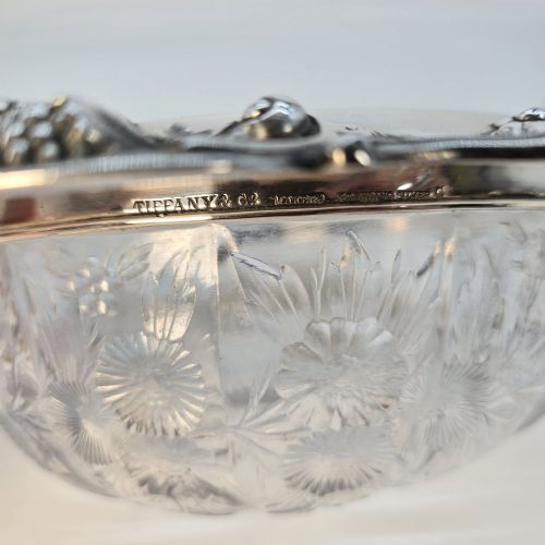 TIFFANY CO STERLING SILVER CRYSTAL BOWL C1910 - ADDITIONAL PHOTO 11