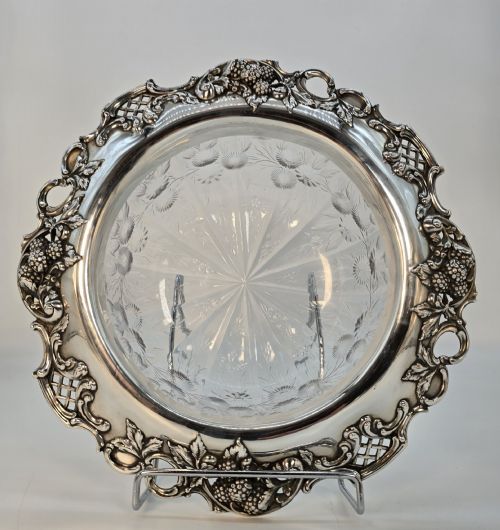 TIFFANY CO STERLING SILVER CRYSTAL BOWL C1910 - ADDITIONAL PHOTO 12