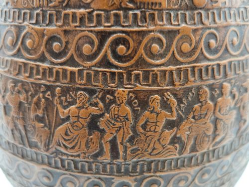 19TH CENTURY GREEK GRAND TOUR CLASSICAL TERRACOTTA VASE CIRCA 1870 - ADDITIONAL PHOTO 7