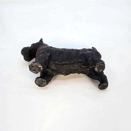 ANTIQUE 1920S HAND PAINTED SCOTTIE DOG TABLE LIGHTER IN CAST METAL - ADDITIONAL PHOTO 13