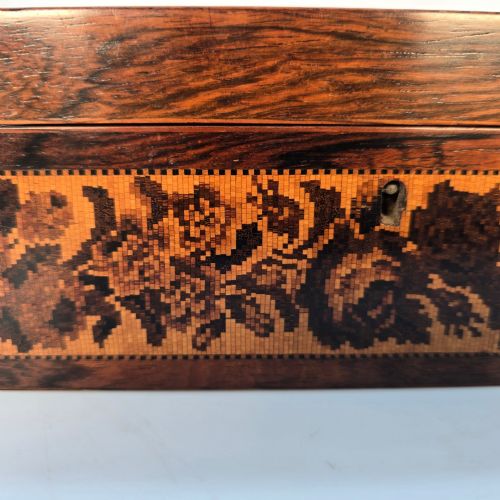 ANTIQUE ENGLISH 19TH CENTURY TUNBRIDGE WARE MARQUETRY JEWELLERY BOX BY EDMUND NYE C1870 - ADDITIONAL PHOTO 12