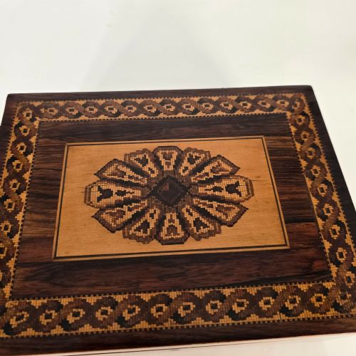 ANTIQUE ENGLISH 19TH CENTURY TUNBRIDGE WARE MARQUETRY JEWELLERY BOX BY EDMUND NYE C1870 - ADDITIONAL PHOTO 13