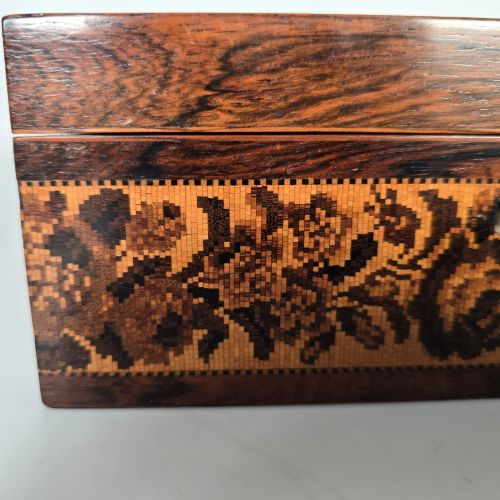 ANTIQUE ENGLISH 19TH CENTURY TUNBRIDGE WARE MARQUETRY JEWELLERY BOX BY EDMUND NYE C1870 - ADDITIONAL PHOTO 14