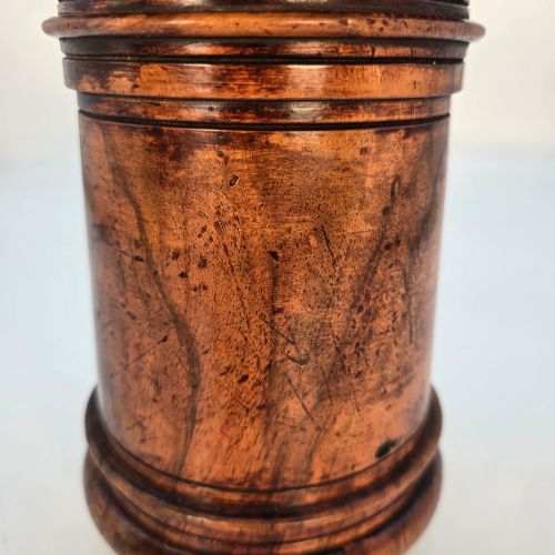 ANTIQUE LARGE 18TH C ENGLISH WALNUT TREEN TOBACCO JAR C1790 - ADDITIONAL PHOTO 10