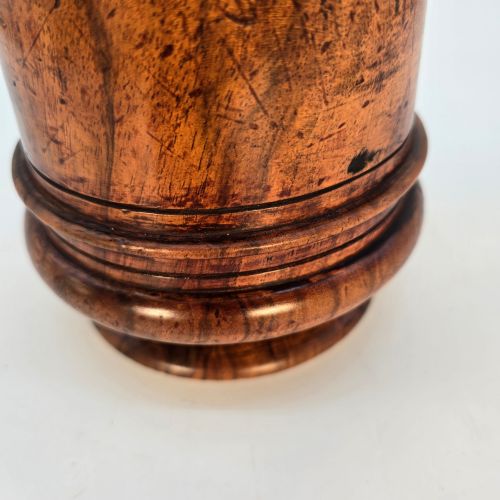 ANTIQUE LARGE 18TH C ENGLISH WALNUT TREEN TOBACCO JAR C1790 - ADDITIONAL PHOTO 11