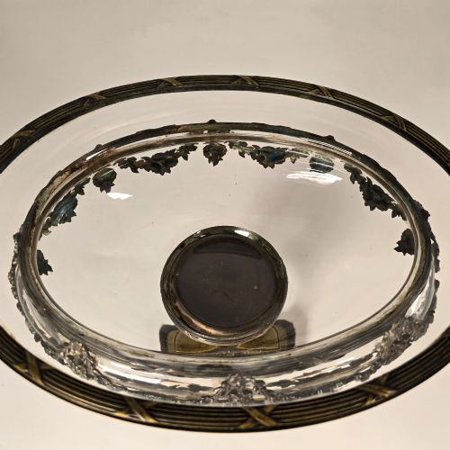 LARGE FRENCH GLASS AND BRONZE MOUNTED PEDESTAL BOWL C 1860 - ADDITIONAL PHOTO 11