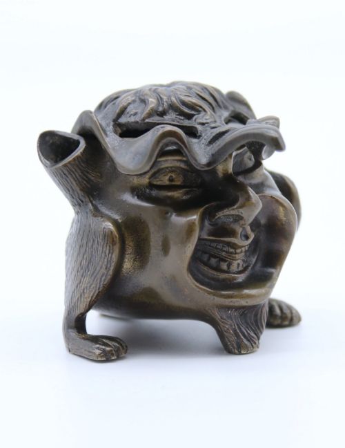 Bronze Inkwell in the Form of a Grotesque Creature French C 1910