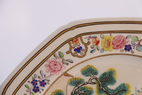 A RARE PAIR OF SPODE STONE CHINA OCTAGONAL CABINET PLATES ENGLAND CIRCA 1820 - ADDITIONAL PHOTO 10