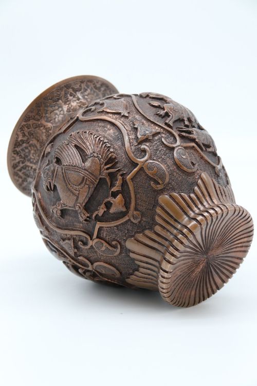 LATE 19TH CENTURY INDIAN REPOUSS COPPER VASE - ADDITIONAL PHOTO 14