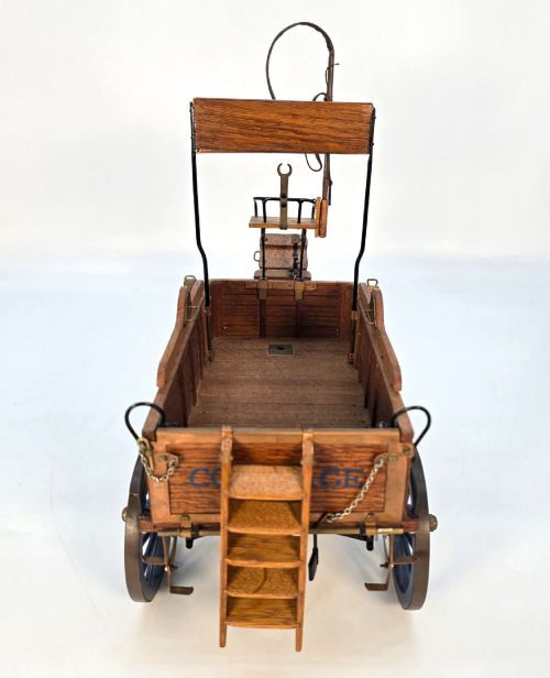 fig 1. Scale model of a Courage Brewery horse drawn waggon/cart