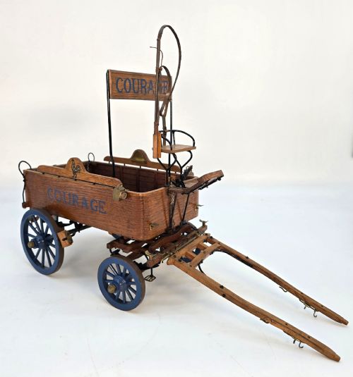 fig 2. Scale model of a Courage Brewery horse drawn waggon/cart
