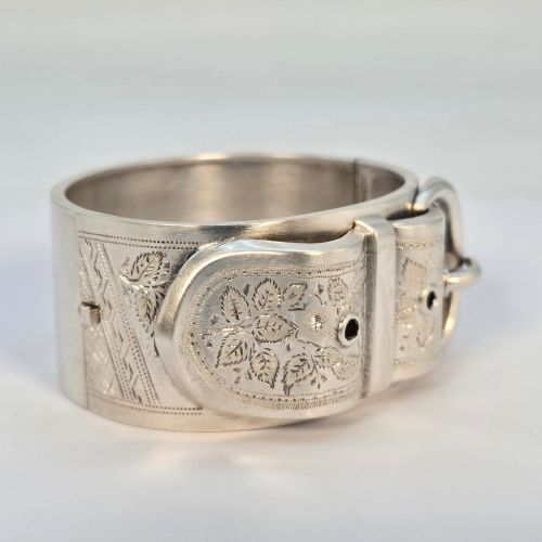 Fine Victorian Silver Buckle Bracelet, Birmingham 1886–87