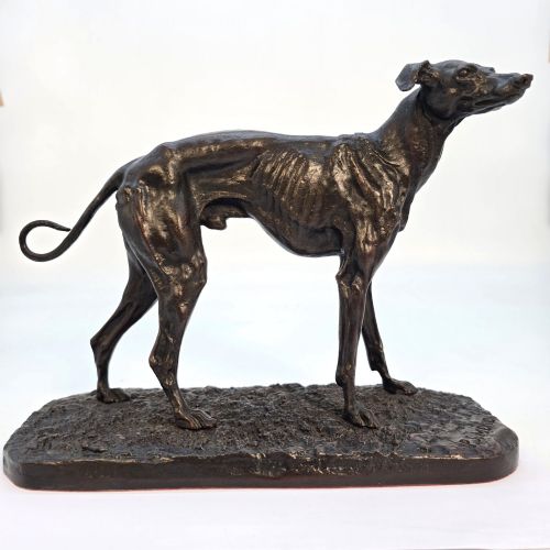 A Fine 19th Century Bronze Study of a Greyhound by P. J. Mène