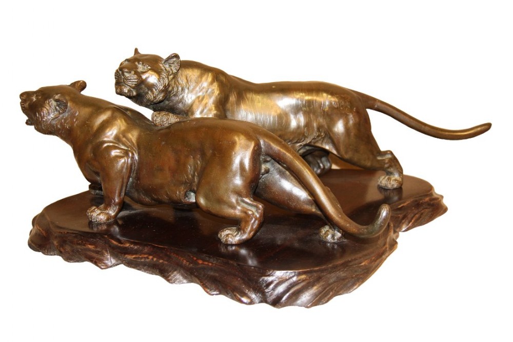 Japanese Bronze Tigers