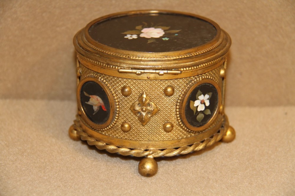 Pietra Dura panelled Jewellery Box