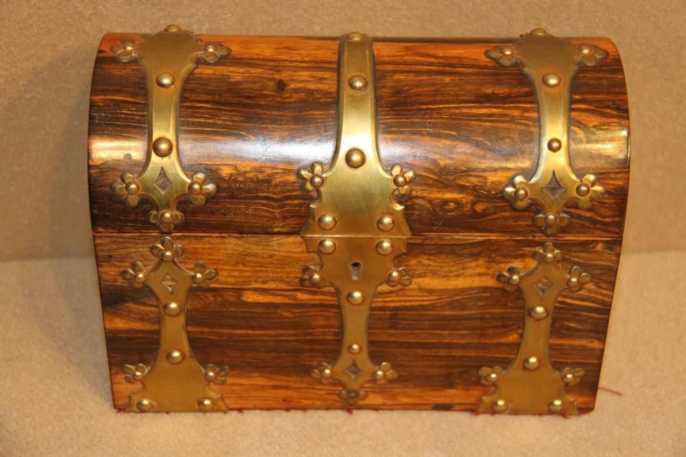 Victorian coromandel wood Stationary box