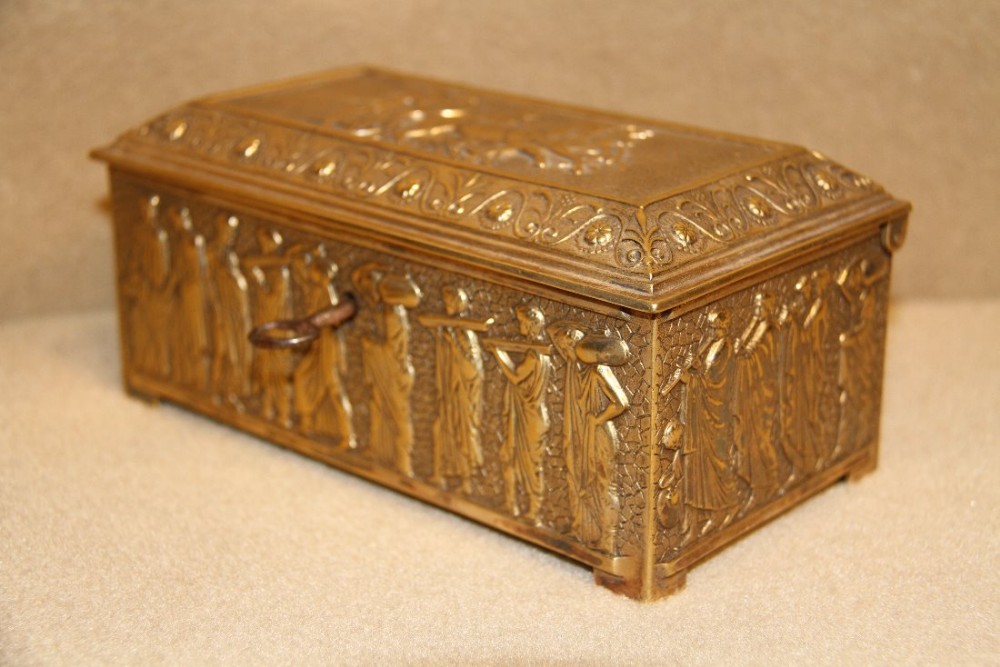 A French gilt bronze Jewel Box