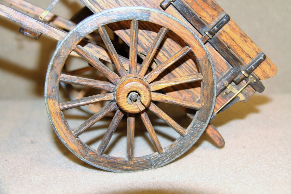 Scale model of a late 19th century tipping pony cart View VII