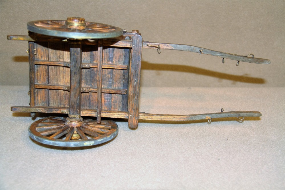 Scale model of a late 19th century tipping pony cart View IX