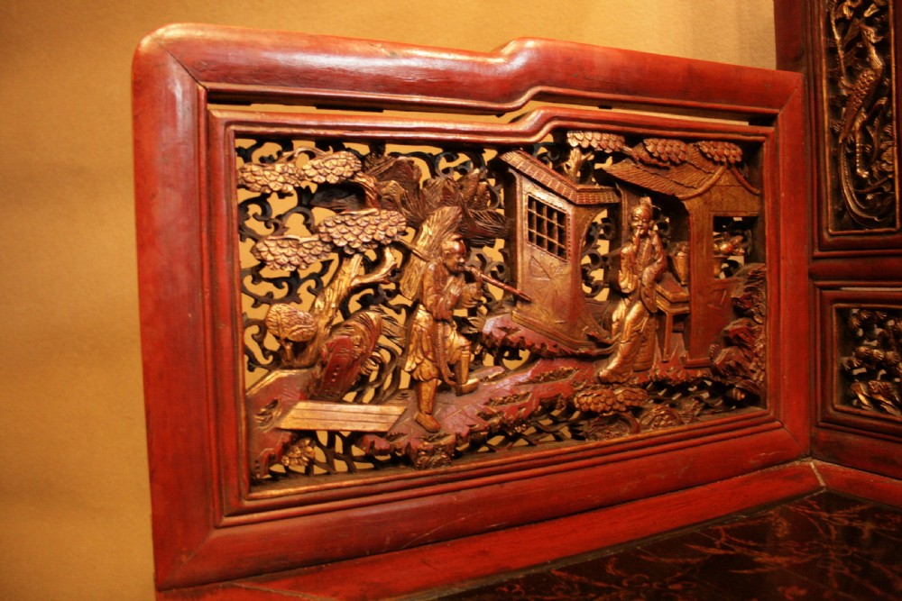 A  highly decorative pair of Chinese Throne Chairs View VI