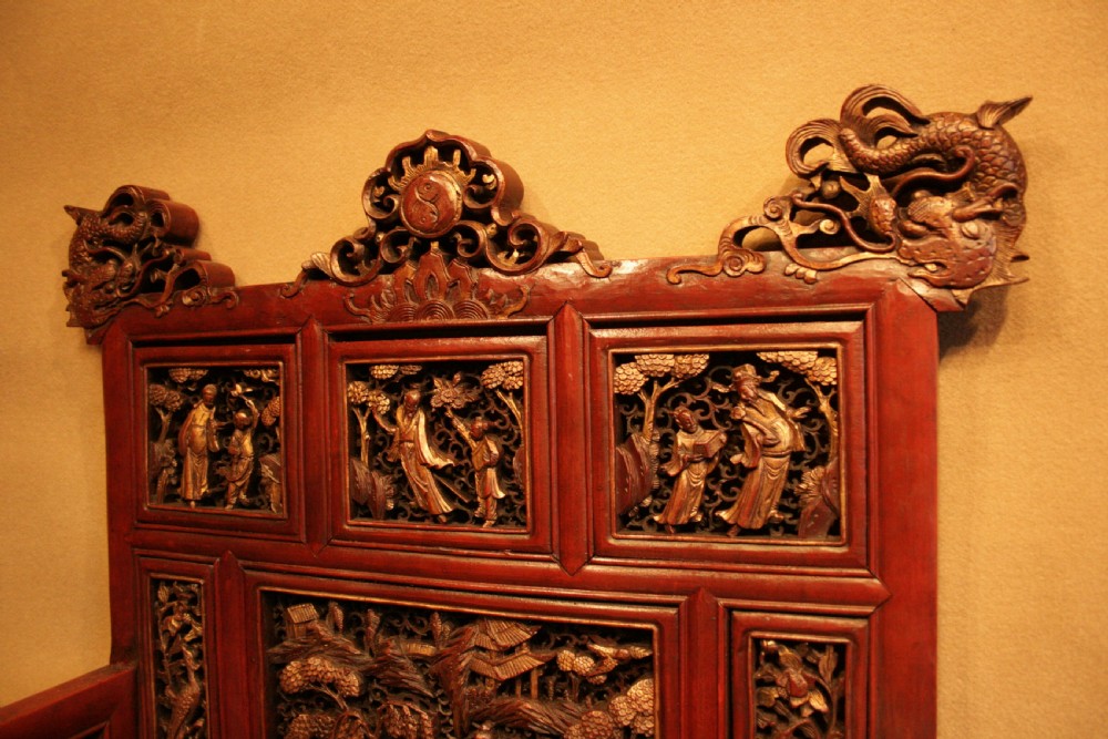 A  highly decorative pair of Chinese Throne Chairs View VII
