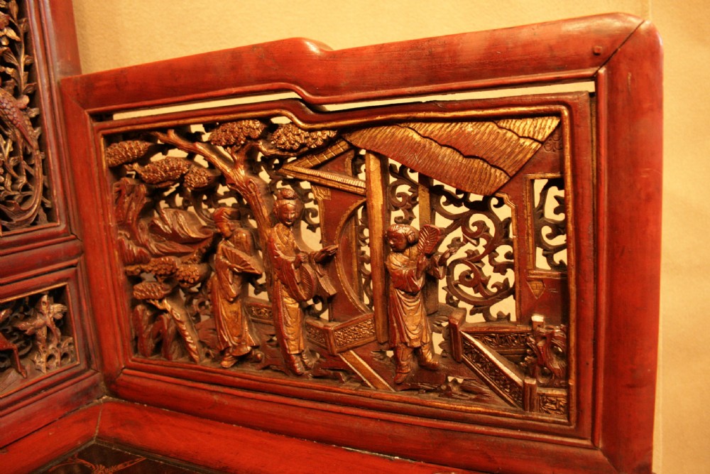 A  highly decorative pair of Chinese Throne Chairs View X