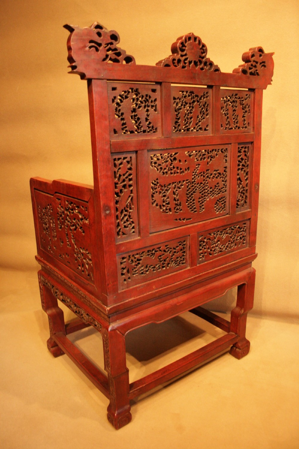 A  highly decorative pair of Chinese Throne Chairs View XII