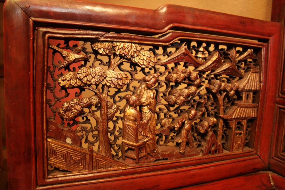A  highly decorative pair of Chinese Throne Chairs View XIV