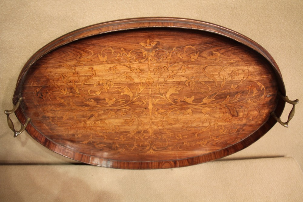 A fine George III Marquetry  Tray View IV