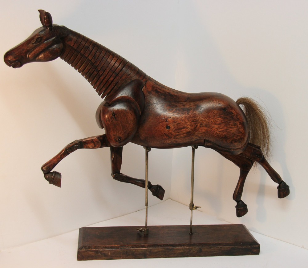 Artists Articulated mahogany Horse View V